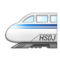 High-Speed Train With Bullet Nose emoji on Samsung